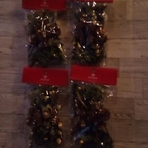 Blossom Gold and Green Decorative Pinecones